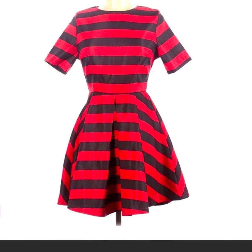 AX Fit and Flair Striped Dress